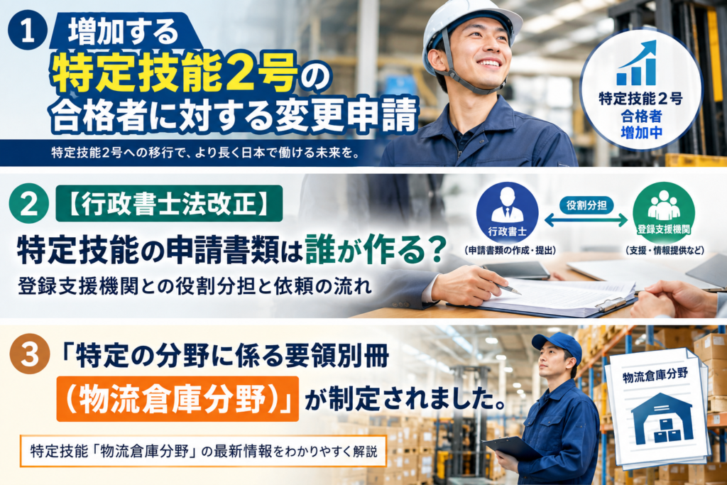 特定技能2号の合格者が増加!合格後の在留資格変更許可申請で注意したいポイント